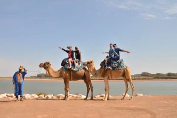 Camel ride by the river near Agadir