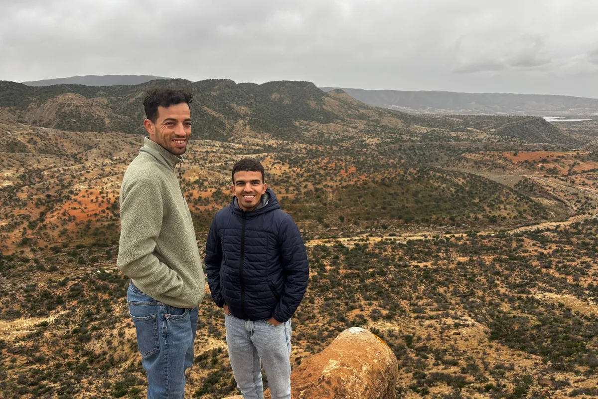 Two of our guides above the valley near Agadir