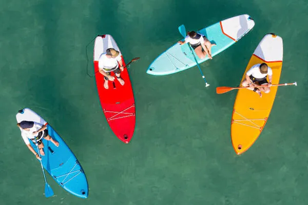 Paddle boarding in the bay of Agadir